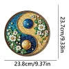 (US Only)Yin Yang 2D Flat DIY Diamond Painting Set Diamond Art Pendant Home Wall Decor
