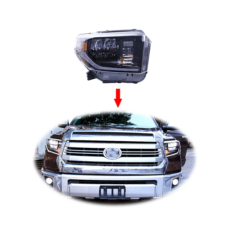 Upgrade LED dynamic sequential head light head lamp assembly For toyota tundra 2014-2019 headlight headlamp plug and play ITN Auto