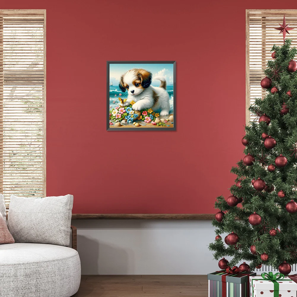 Diamond Painting - Full Round Drill - Dog(Canvas|30*30cm)