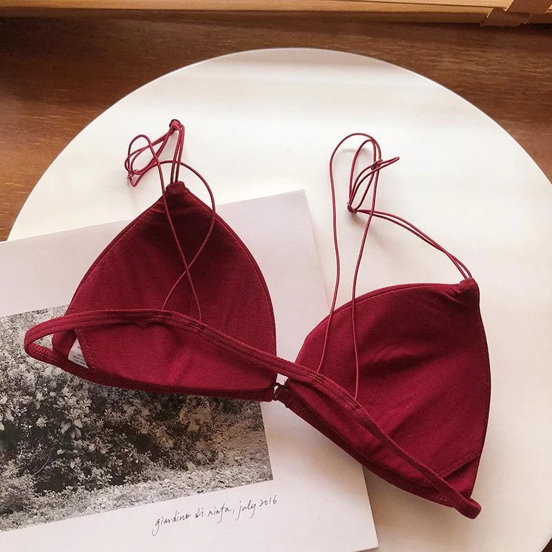 Front buckle triangle cup underwear