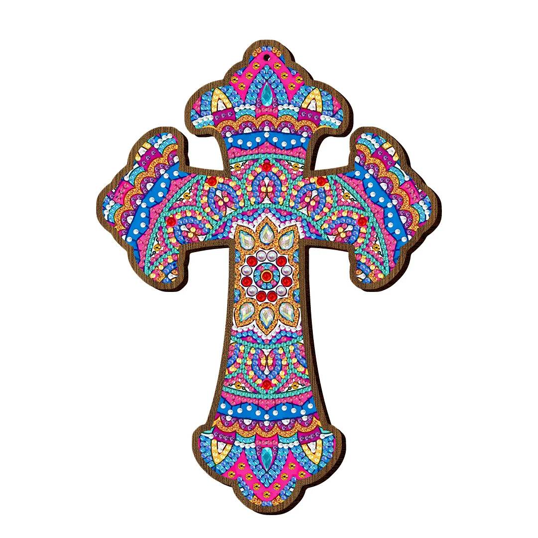Wooden Cross Prayer Faith Symbol Home Decoration Pendant