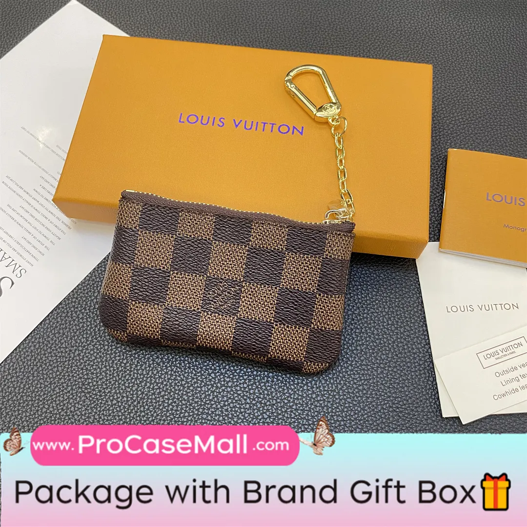 Louis Vuitton Monogram Canvas Leather Coin Purse Checkerboard Wallet