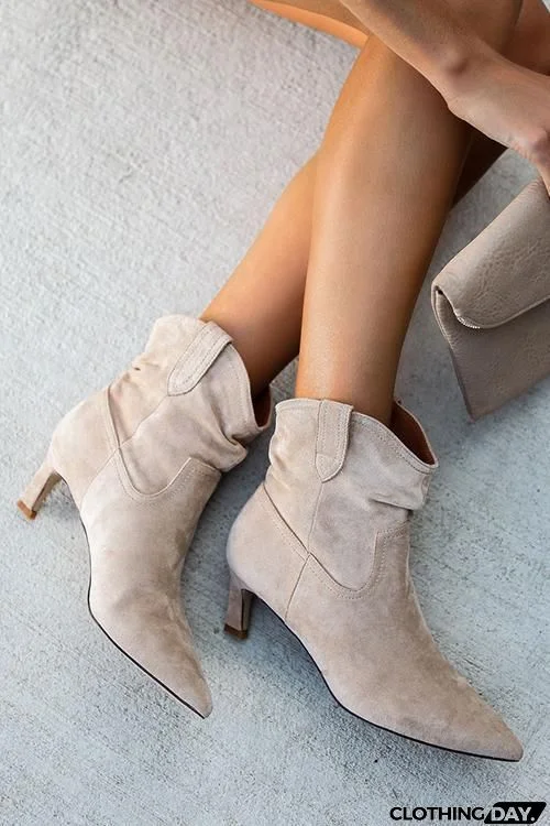 Pointed Low Heel Ankle Boot