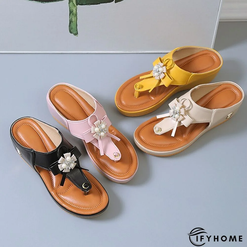 Women's Sandals Plus Size Daily Summer Flat Heel Round Toe Minimalism Synthetics Loafer Solid Colored Black White Yellow | IFYHOME