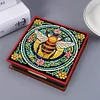 Bee Leather Diamond Painting Memo Pad Holder Mosaic Kit for Adults Beginners