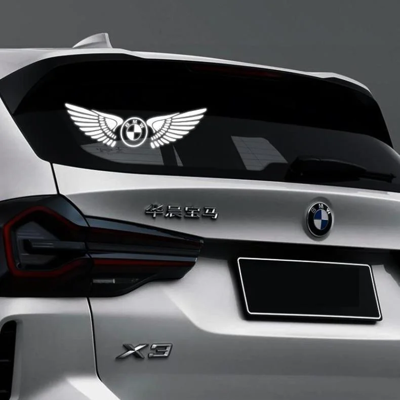Car Personalized Angel Wings Laser Reflective Sticker