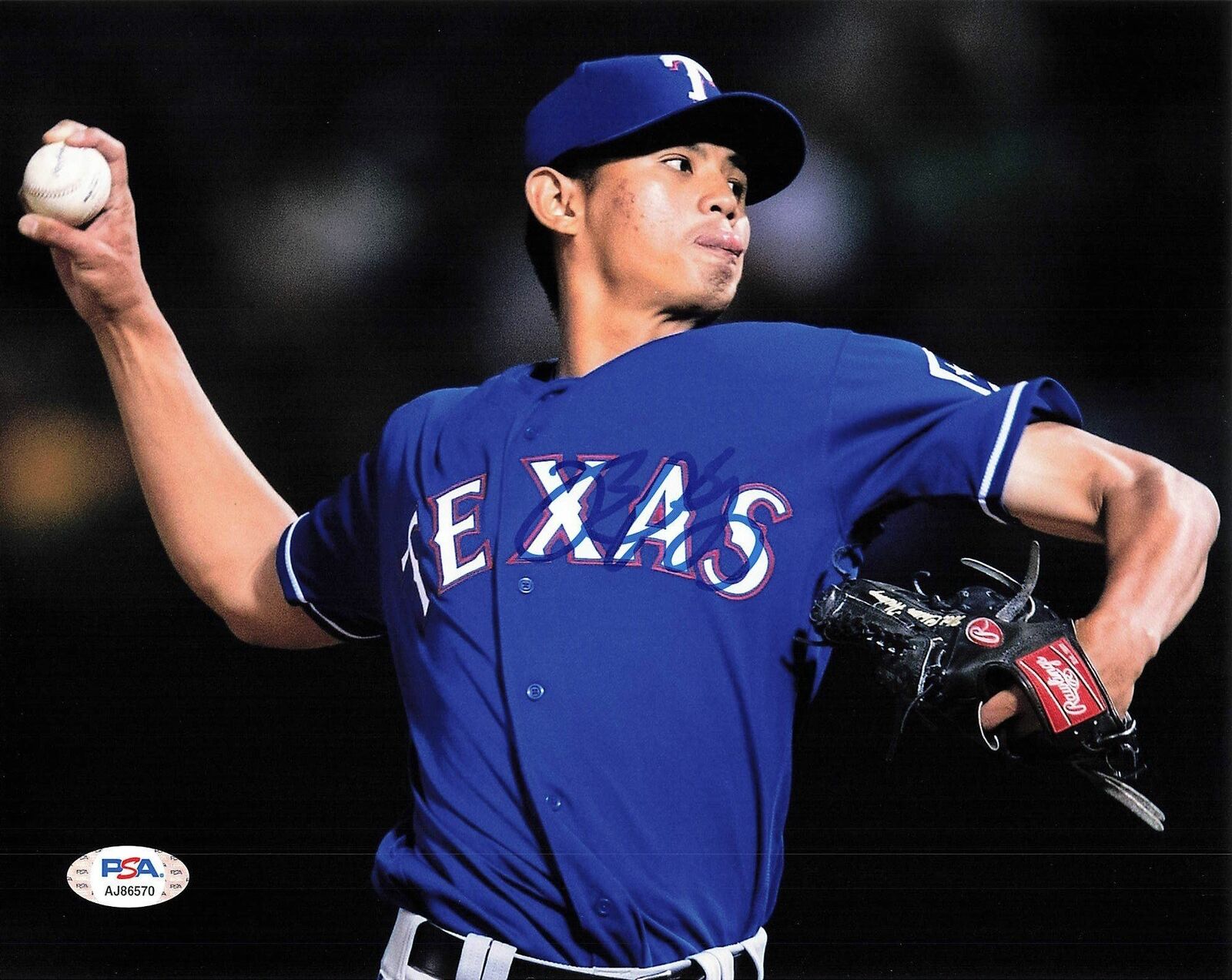 WEI-CHIEH HUANG signed 8x10 Photo Poster painting PSA/DNA Texas Rangers Autographed