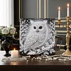 (Pre-Framed)White Owl-Special Shape Diamond Painting Kit(25x25cm)