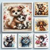 (Multi-Style) Colored Pencil Cat And Dog-11CT Stamped Cross Stitch 45*45cm/17.72*17.72in