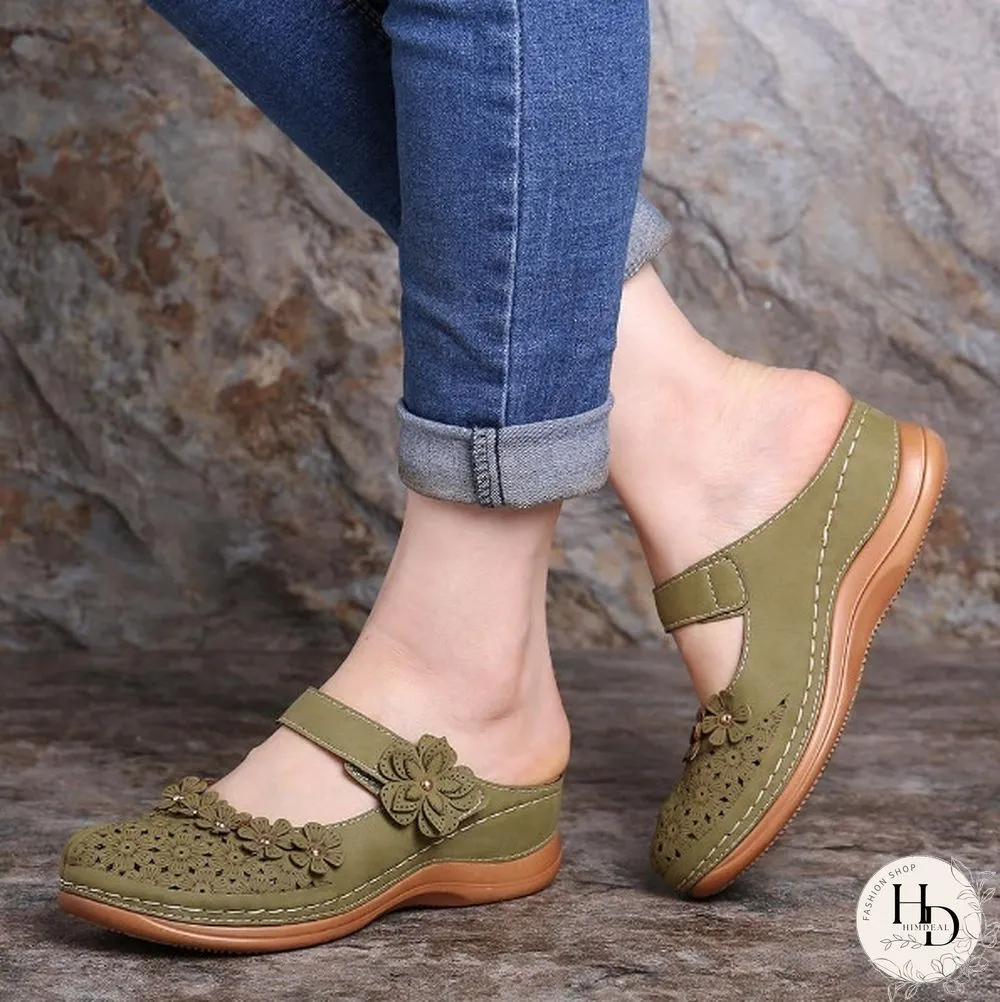 Fashion Women Vintage Style Sandals Flats Shoes Summer Casual Shoes Vintage Shoes for Women Leather Shoes Plus Size