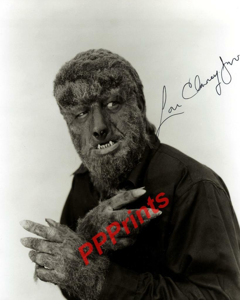 Lon Chaney wolf man SIGNED AUTOGRAPHED 10X8 REPRODUCTION Photo Poster painting PRINT #59