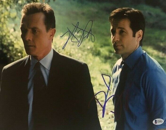 David Duchovny Robert Patrick signed autographed 11x14 Photo Poster painting X-Files Mulder COA