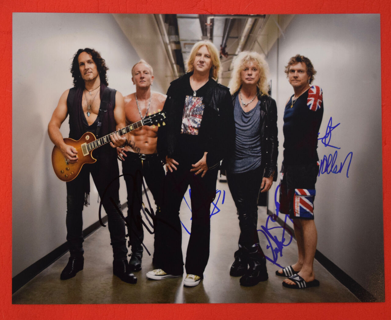 Def Leppard Signed Autographed 11x14 Photo Poster painting Joe Elliott Rick Allen Savage Collen