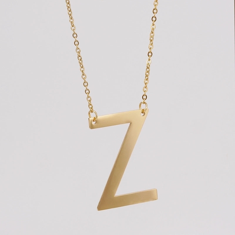 Minimalist Letter Stainless Steel Necklace Plating Stainless Steel Necklaces