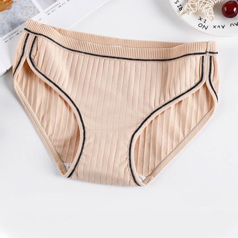 FallSweet Sexy Cotton Panties Women Briefs Plus Size Lingerie M to 4XL Underwear Female Mid Waist