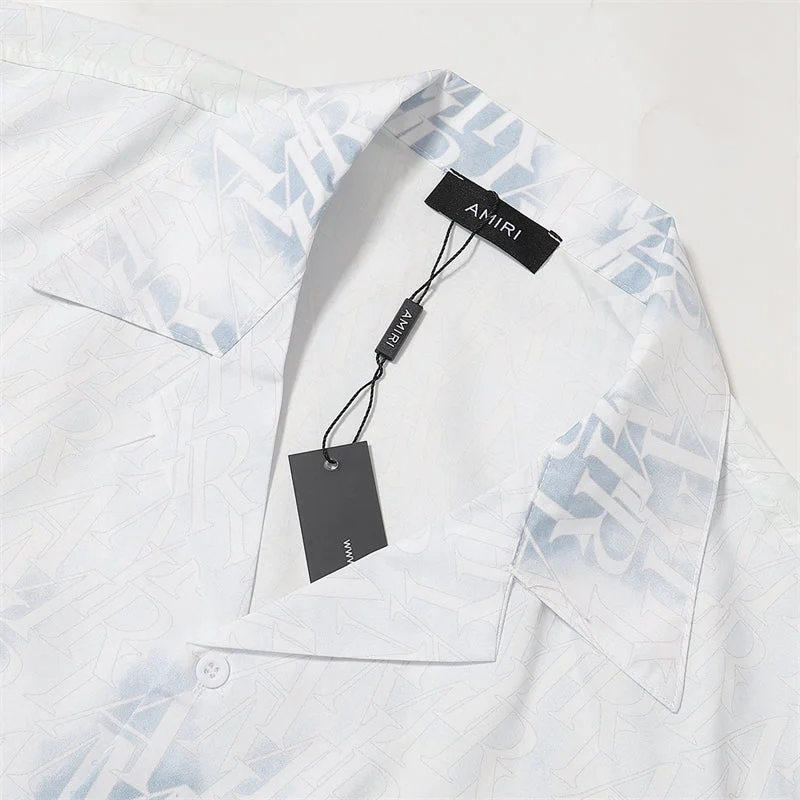 AMIRI 2023 new silk short-sleeved shirt