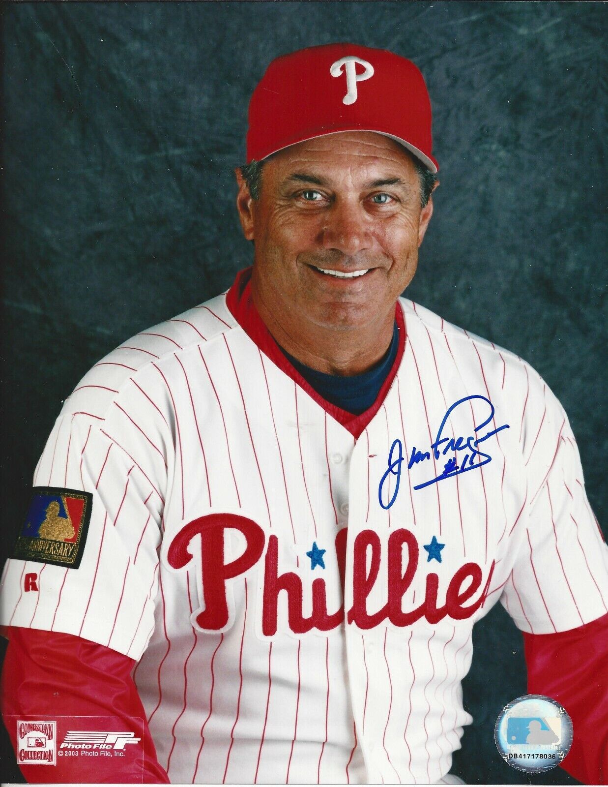 Jim Fregosi Autographed 8x10 Philadelphia Phillies Deceased Rare B544