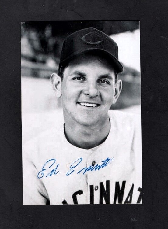 1947-53 ED ERAUTT-CINCINNATI REDS AUTOGRAPHED ROOKIE PC SIZED Photo Poster painting-(d.2013)