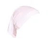 Plain Color Tube Base Cap High Elastic Women's Hijab Cap