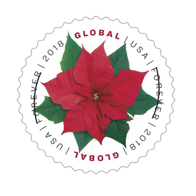 Global: Poinsettia Stamps 2018