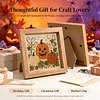 Moon & Pumpkin Glass Mosaic DIY Craft Kit &ndash; Framed Halloween Wall Art