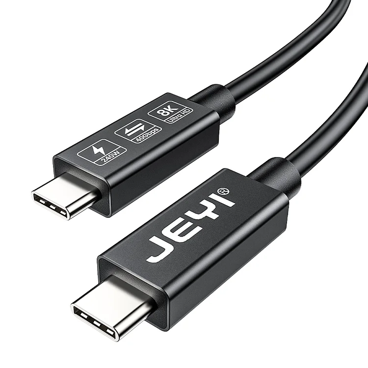 JEYI Thunderbolt 4 Cable USB4.0 40Gbps PD 240W