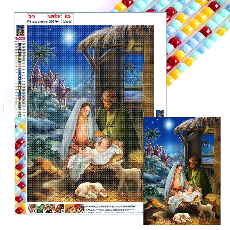 The Birth of Jesus Home - Full Square - Diamond Painting(30*40cm)