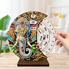 (US Local)Wooden Special Shaped DIY Diamond Painting Moon Perpetual Calendar Decor Kits