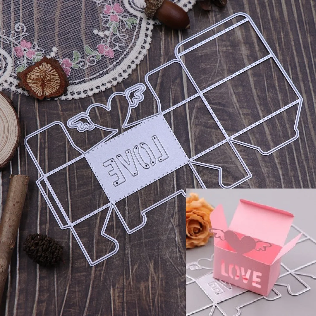 Nigikala Styles of Gift Box Metal Cutting Dies for Scrapbooking DIY Album Production Tool Carbon Steel Craft Box Die Cut 2024 New