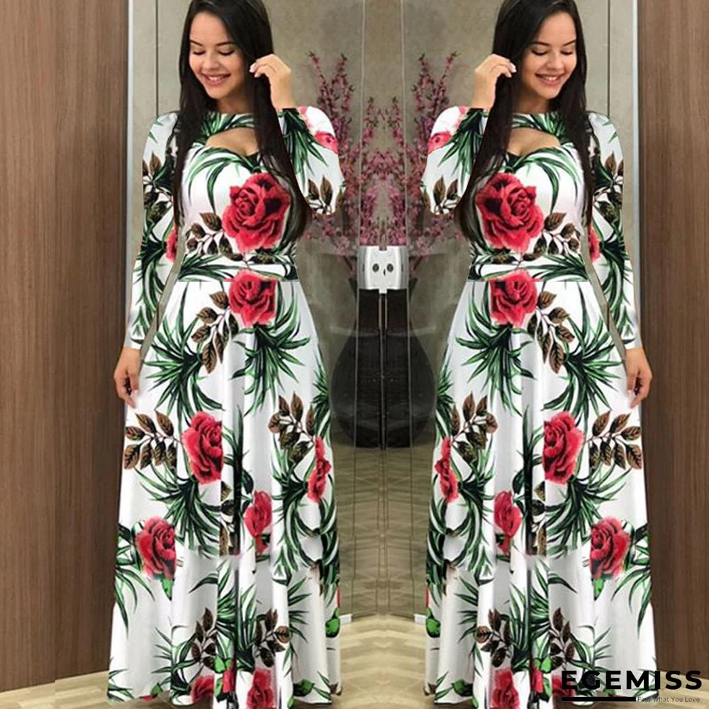 Color Blocking Flower Hip Wrap Dress Short Sleeved Dress Black Dresses | EGEMISS