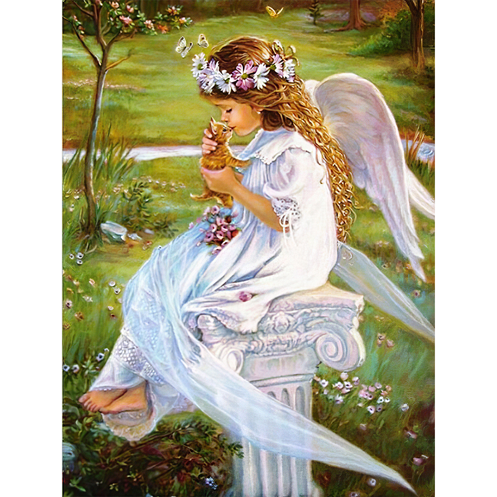 

(Multi-Size) Girl Angel - Round/Square Drill Diamond Painting - 30*40CM, Square diamond, 501 Original