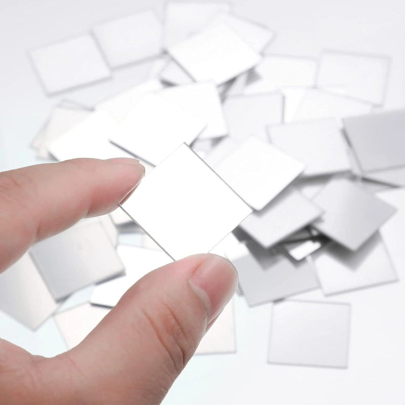 100 PCs Mini Square Mosaic Wall Stickers Acrylic Mirror Decoration DIY Self-Adhesive Bedroom Living Room Stickers