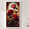 Window Flower Style-Full Embroidery 3 Strands 11CT Stamped Cross Stitch-40*70CM-Large Size