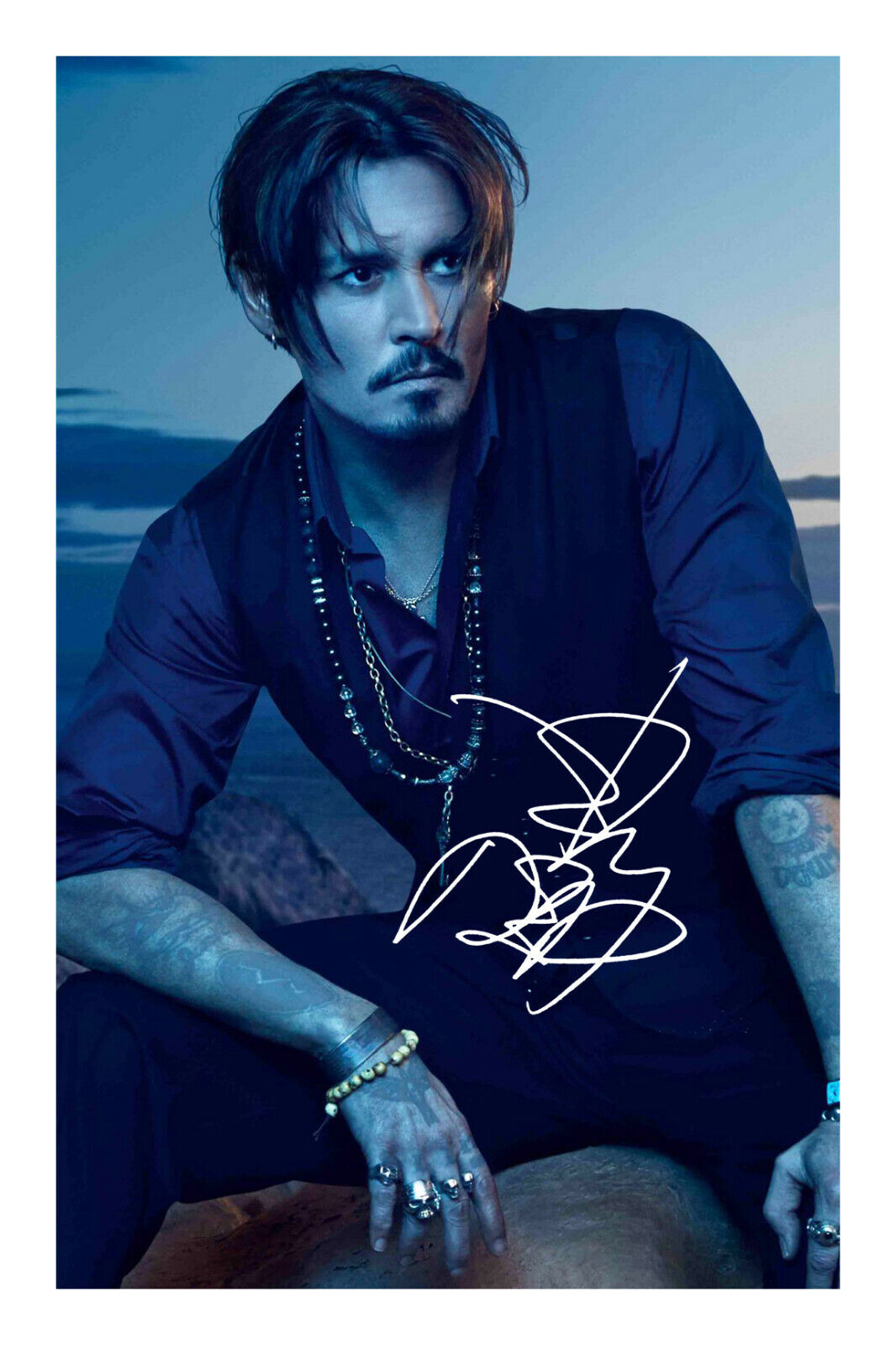 Johnny Depp Signed A4 Photo Poster painting Print Autograph