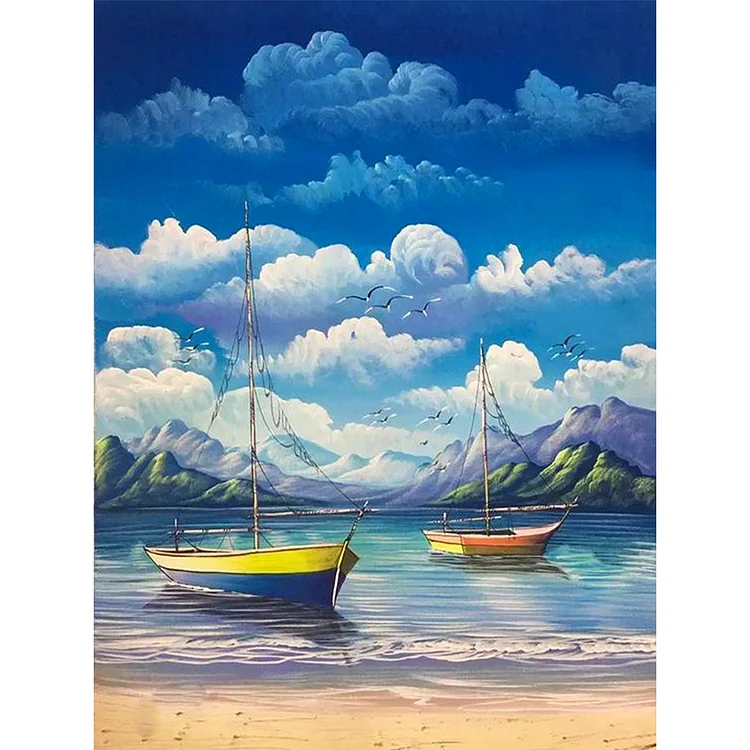 Ocean-side Spray - Full Round - Diamond Painting (30*40cm)