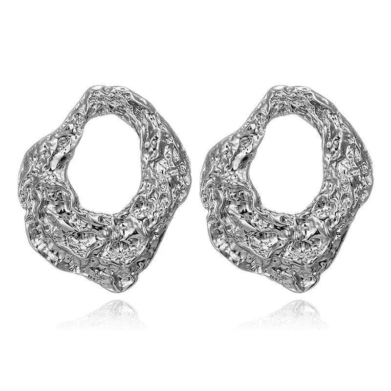 Women plus size clothing Personality Exaggerated Irregular Geometric Hollow Earrings Wholesale Cheap Jewelry-Nordswear