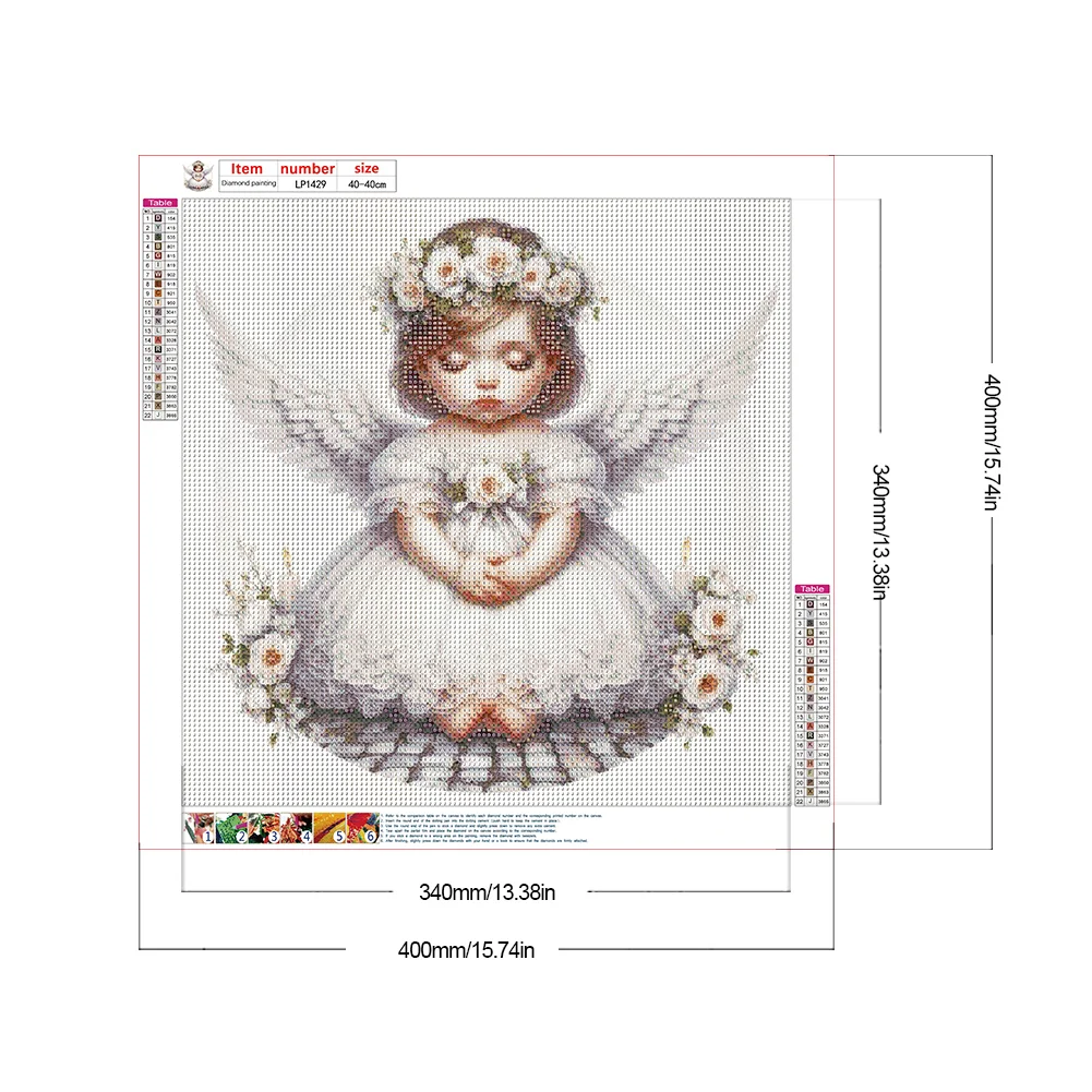 Full Round Diamond Painting 40*40cm - Angel Child