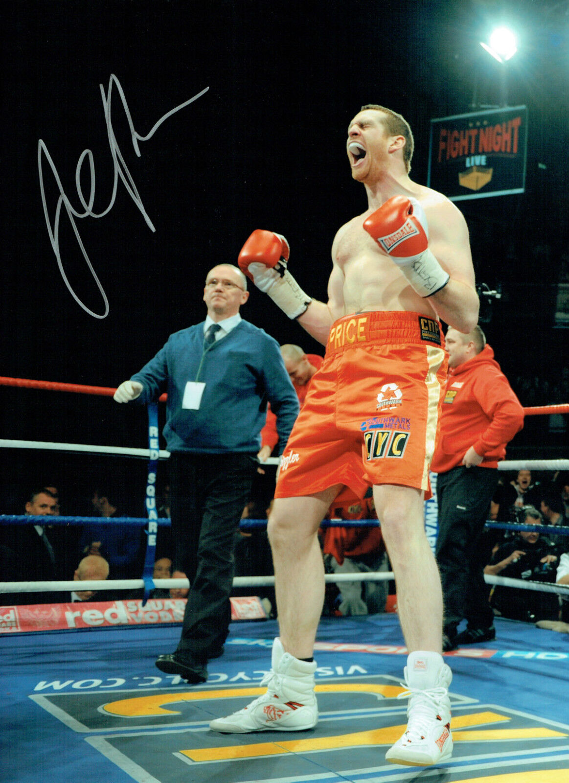 David PRICE Signed Autograph Boxing Massive 16x12 Rare Photo Poster painting AFTAL COA