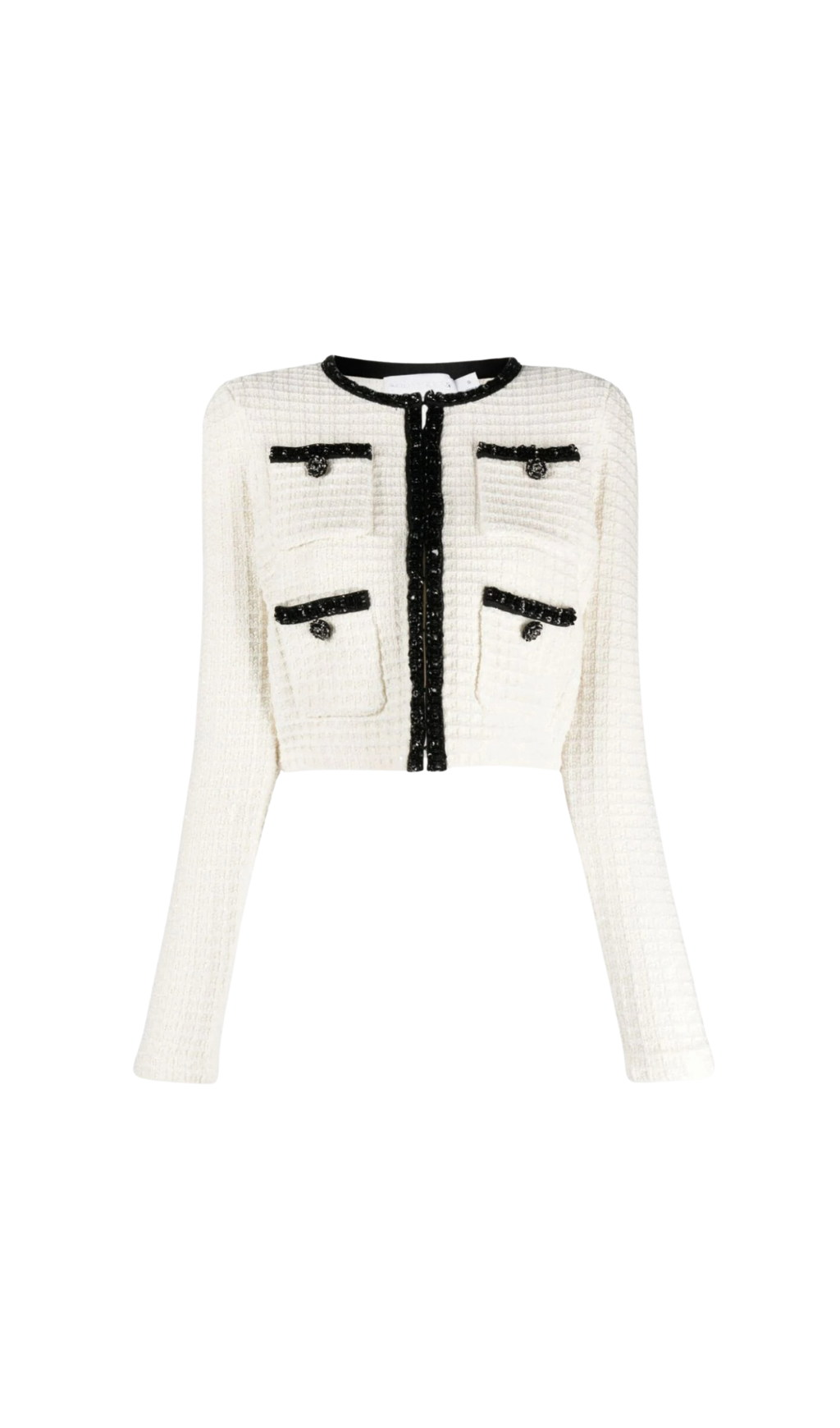 CREAM TEXTURED KNIT CARDIGAN