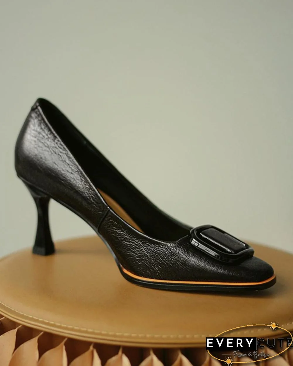 Solid Color Shallow Mouth High Heels