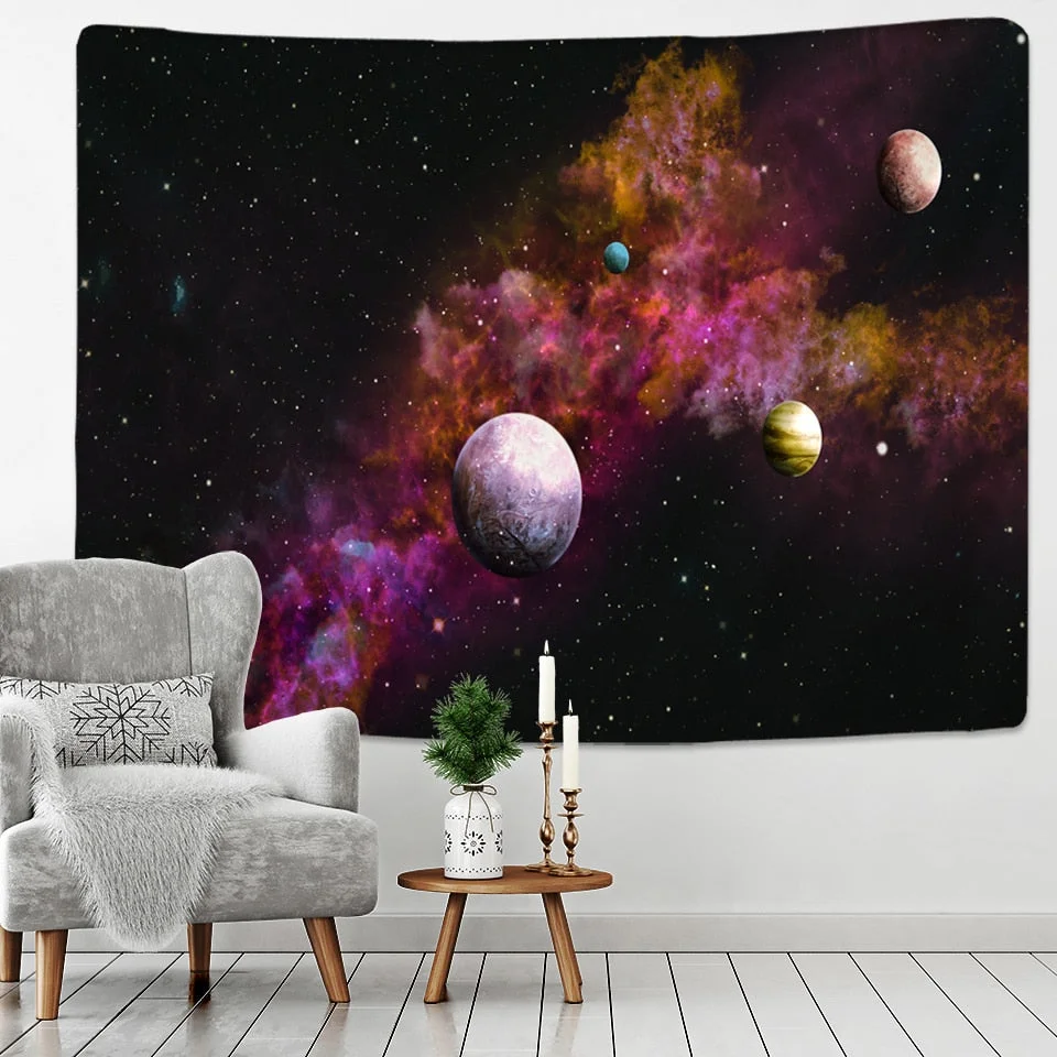Cosmic Starry sky Decor Psychedelic Tapestry Wall Hanging Indian Mandala Tapestry Hippie Tapestry Boho Wall Cloth