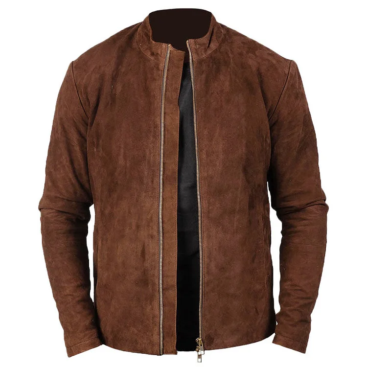 Men's Outdoor Suede Biker Jacket