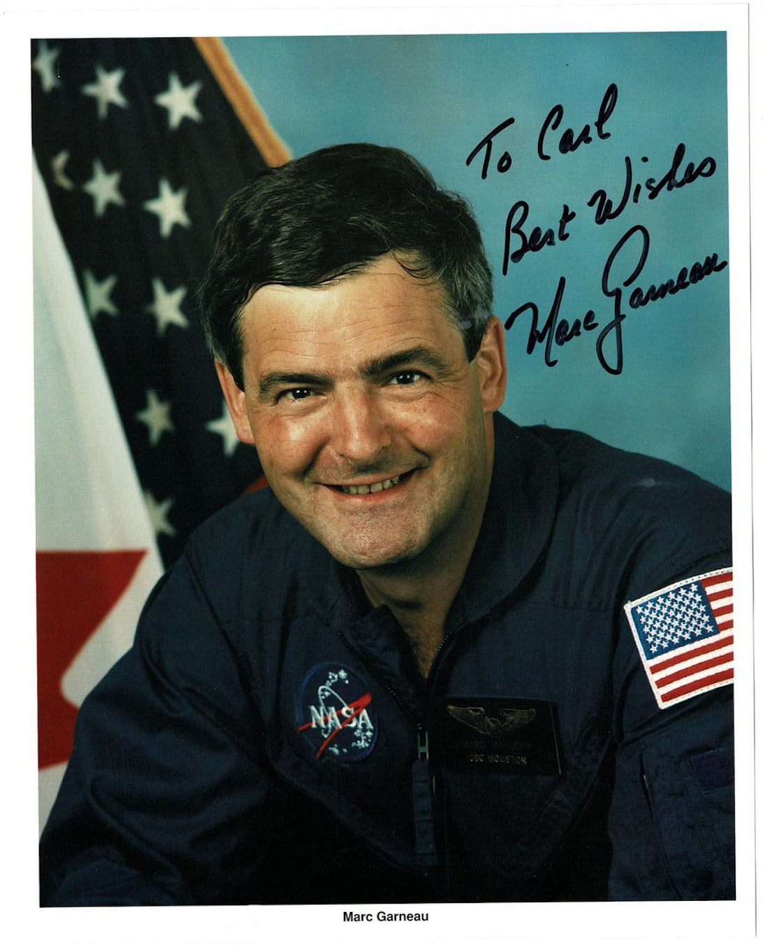 Marc Garneau signed autographed NASA 8x10 Photo Poster painting! RARE! AMCo Authenticated! 5744