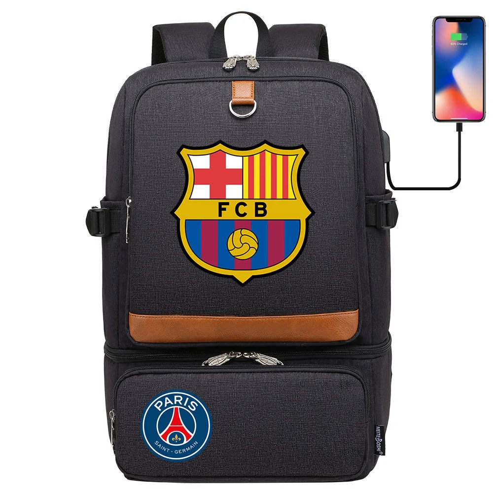 Buzzdaisy Score Big with Lionel Messi: Multi-Pocket Backpack with USB Charging and 15-Inch Laptop Capacity