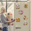 (US Local)6Pcs Acrylic  Animals Diamond Painting Fridge Magnet for Whiteboard