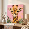 Framed Giraffe - DIY Button Art Painting Kit for Creativity DIY Pearl Dot Crafts for Gift Home Wall Decor 30*30CM