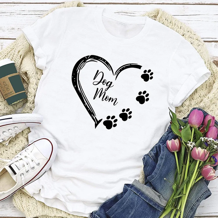 Dog Mom  Custom  T-shirt Tee - 01661#542334-Annaletters
