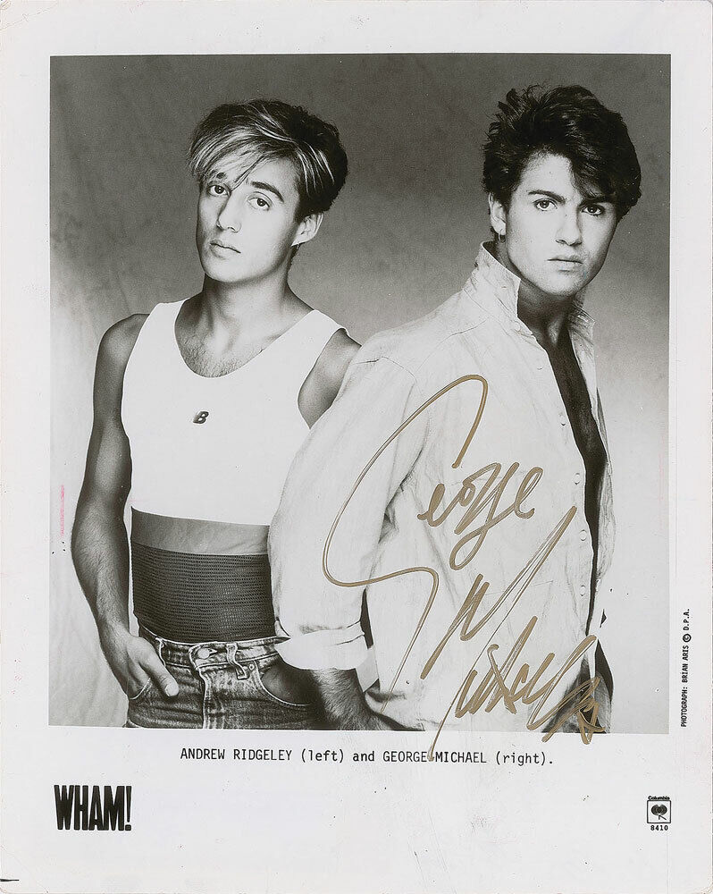 GEORGE MICHAEL Signed 'Early WHAM!' Photo Poster paintinggraph - Pop / Soul Singer - preprint