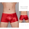Men's glossy sexy U-convex ultra-thin elastic boxer briefs