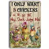 Chicken Warning - Vintage Metal Signs(8*12Inch/12*16Inch) - Chicken